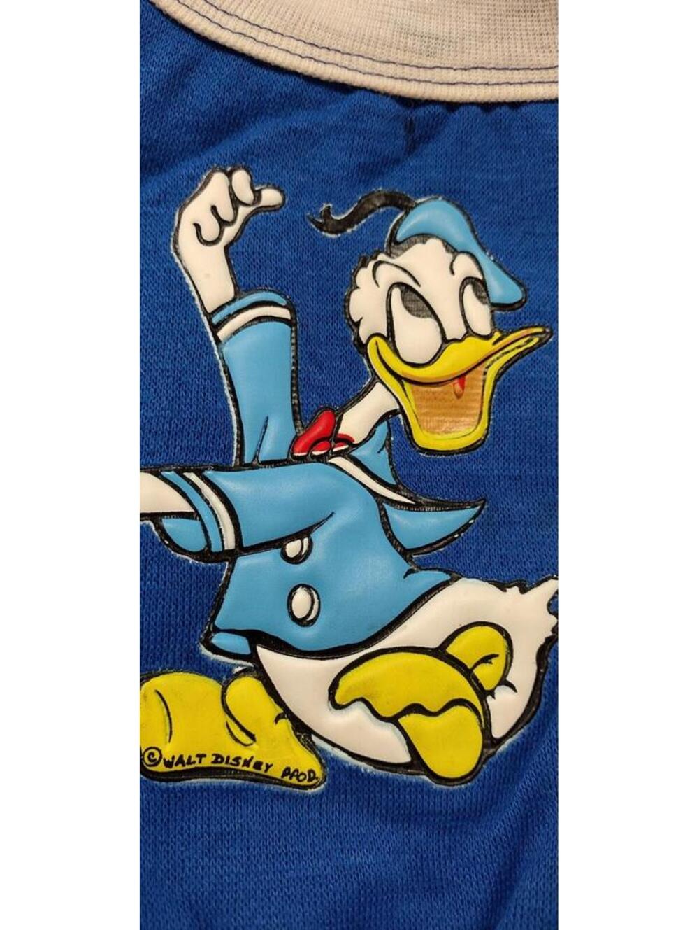Vintage 1960s Donald Duck TODDLER SHIRTEES Blue Sweatshirt 12 months Long Sleeve